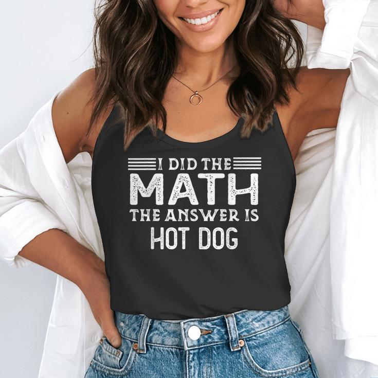 The Answer Is Hot Dog Math Teacher Student Flowy Tank, funny gift The Answer Is Hot Dog Math Teacher Student Flowy Tank, funny gift