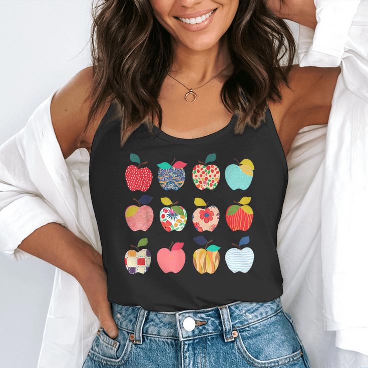Art Apples Back To School For Teacher Student Flowy Tank, funny gift