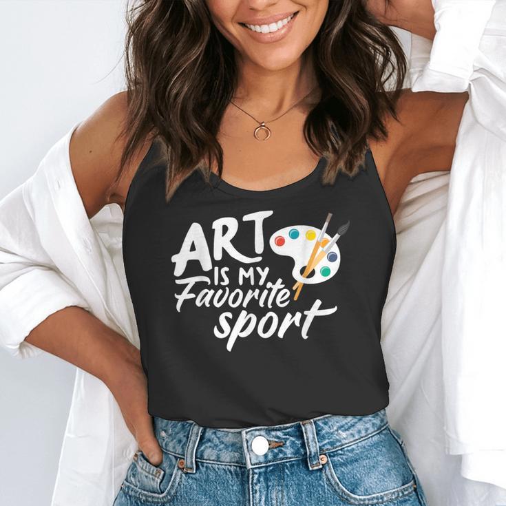 Art Is My Favorite Sport Artist Art Lover Teacher Flowy Tank, funny gift