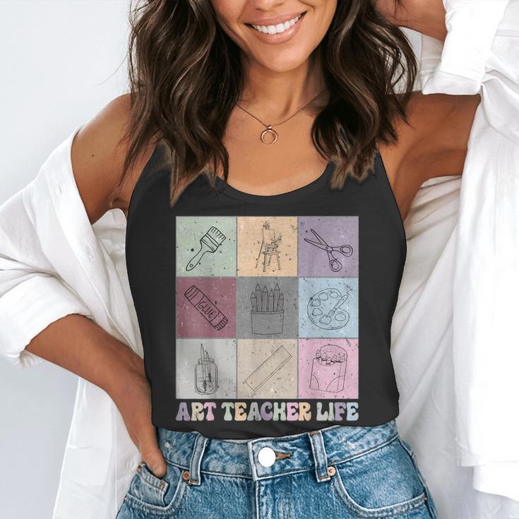 Art Teacher Life Retro Groovy Teaching Future Artists Flowy Tank, funny gift Art Teacher Life Retro Groovy Teaching Future Artists Flowy Tank, funny gift