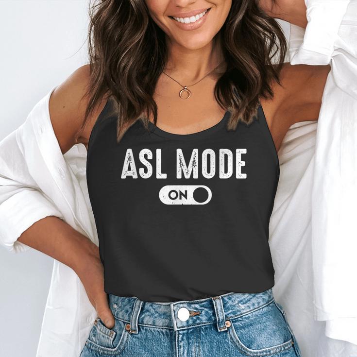 ASL Mode Sign Language Deaf ASL Teacher Flowy Tank, funny gift