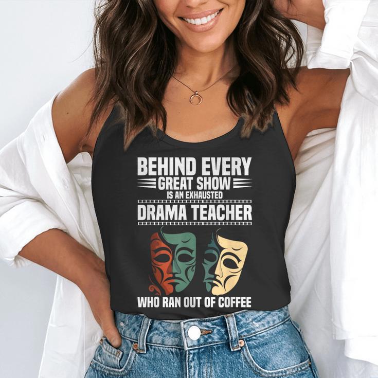 Theatre Teacher Drama Lover Theatre Mask Drama Teacher Flowy Tank, funny gift