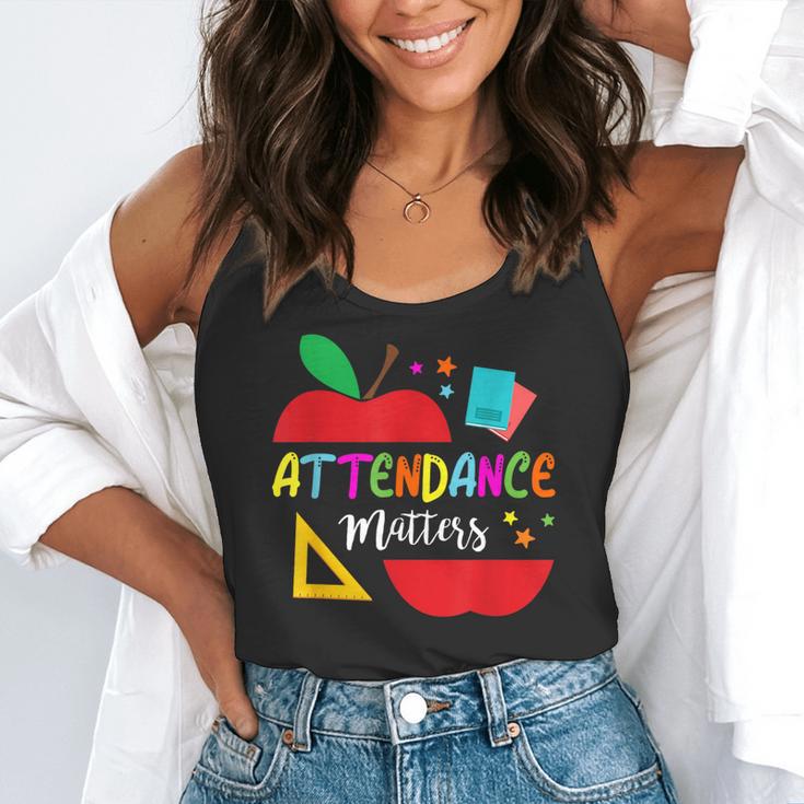 Attendance Matters Teacher Apple For Back To School Flowy Tank, funny gift Attendance Matters Teacher Apple For Back To School Flowy Tank, funny gift