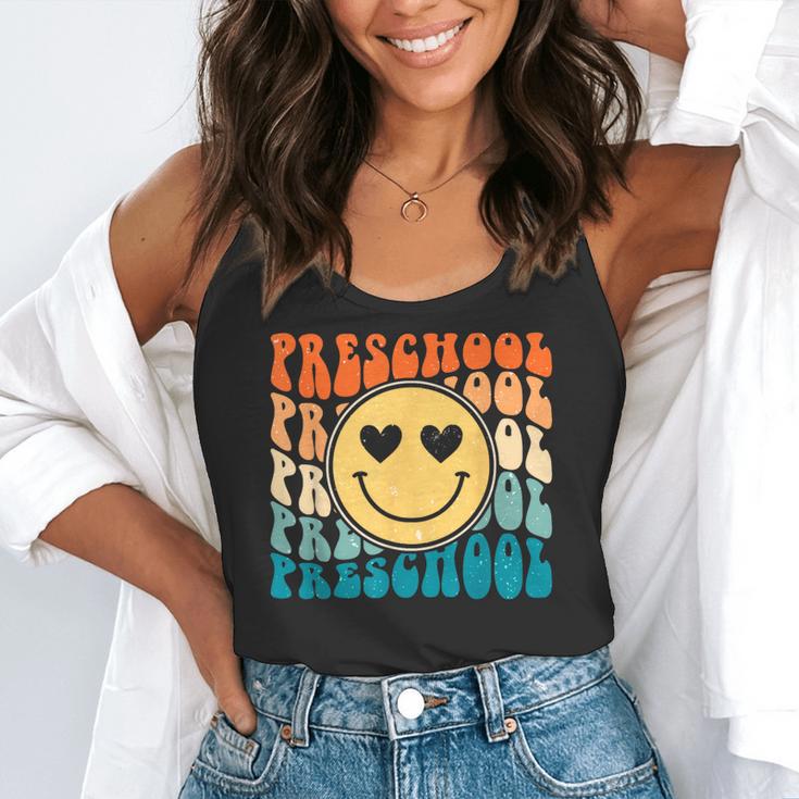 Back To School Groovy Smile Preschool Teachers Students Kids Flowy Tank, funny gift Back To School Groovy Smile Preschool Teachers Students Kids Flowy Tank, funny gift
