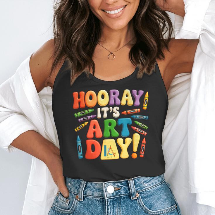 Back To School Hooray It's Art Day Art Teacher Artist Flowy Tank, funny gift Back To School Hooray It's Art Day Art Teacher Artist Flowy Tank, funny gift