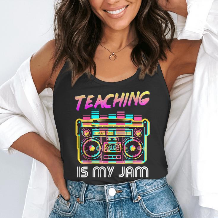 Back To School Retro Teaching Is My Jam 80s Teacher Boombox Flowy Tank, funny gift Back To School Retro Teaching Is My Jam 80s Teacher Boombox Flowy Tank, funny gift