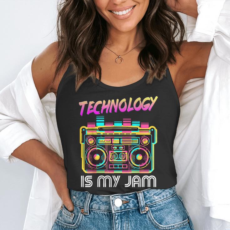 Back To School Retro Technology Is My Jam 80's Teacher Flowy Tank, funny gift Back To School Retro Technology Is My Jam 80's Teacher Flowy Tank, funny gift