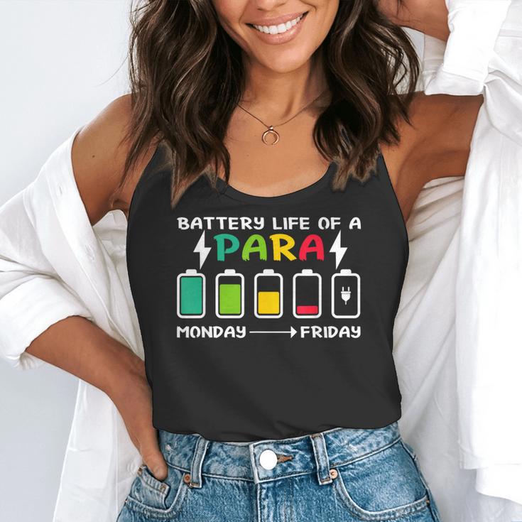Battery Life Of a Paraprofessional Para Teacher Life Flowy Tank, funny gift Battery Life Of a Paraprofessional Para Teacher Life Flowy Tank, funny gift