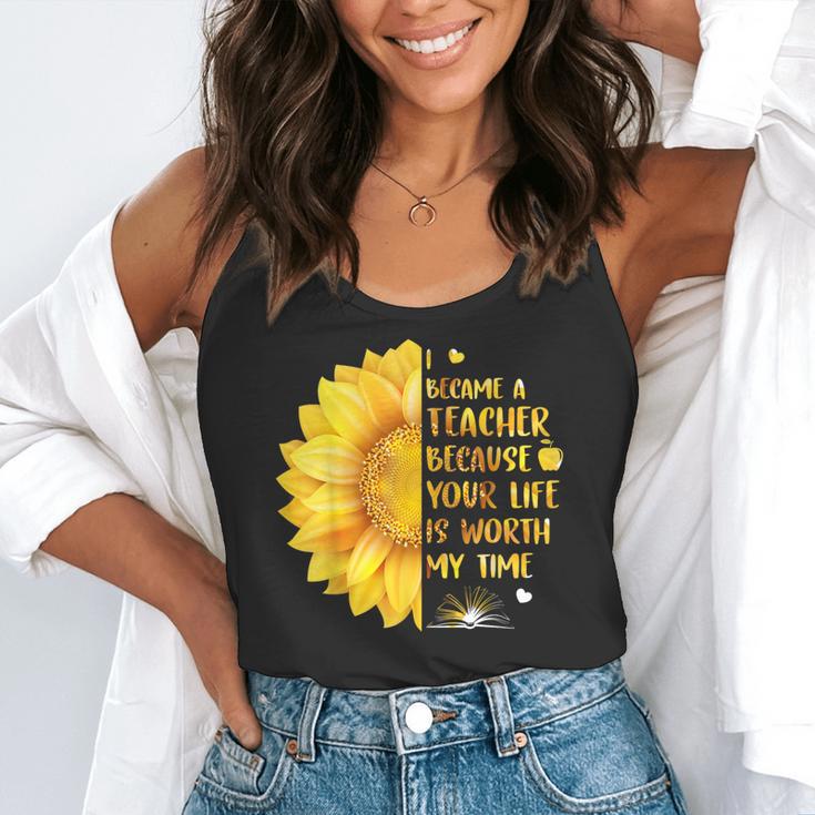 I Became A Teacher Because Your Life Is Worth My Time Tshirt Men Women Flowy Tank, funny gift I Became A Teacher Because Your Life Is Worth My Time Tshirt Men Women Flowy Tank, funny gift