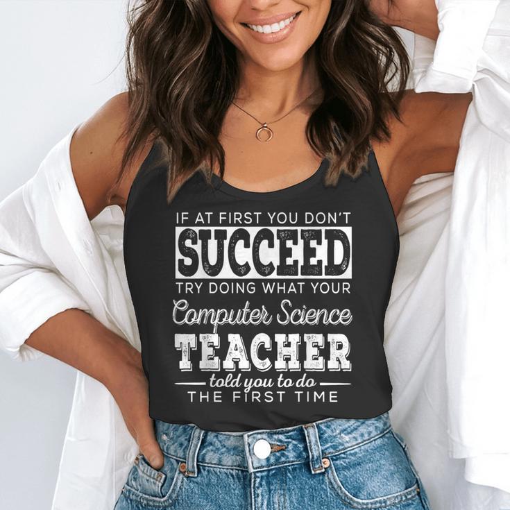 Best Computer Science Teacher Shirt Succeed Teaching Flowy Tank, funny gift