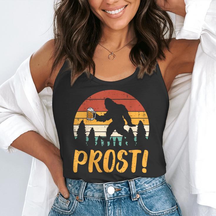 Bigfoot Sasquatch Prost Retro Bavarian Oktoberfest Men Women Flowy Tank, funny gift