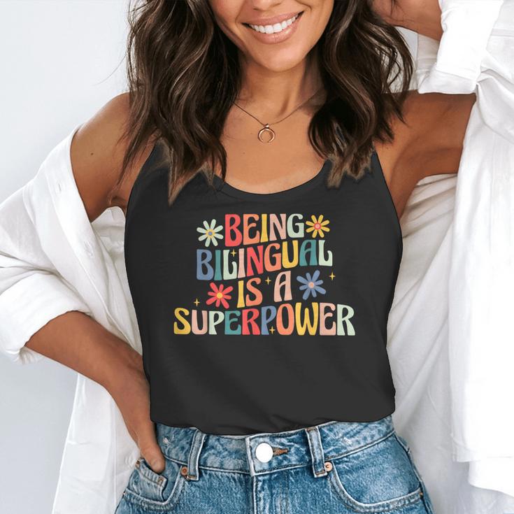 Being Bilingual Is A Superpower Back To School ESL Teacher Flowy Tank, funny gift Being Bilingual Is A Superpower Back To School ESL Teacher Flowy Tank, funny gift
