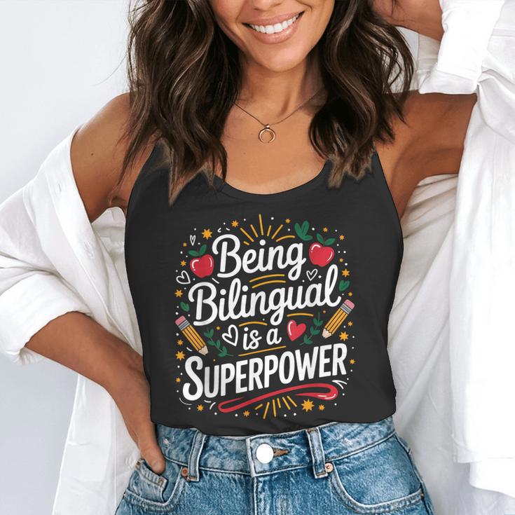Being Bilingual Is A Superpower ESL Teacher School Flowy Tank, funny gift Being Bilingual Is A Superpower ESL Teacher School Flowy Tank, funny gift