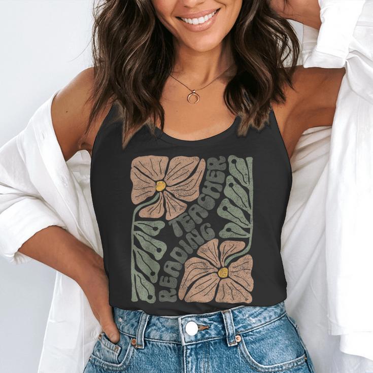 Boho Floral Reading Teacher Retro Reading Specialist Wildfl Flowy Tank, funny gift Boho Floral Reading Teacher Retro Reading Specialist Wildfl Flowy Tank, funny gift