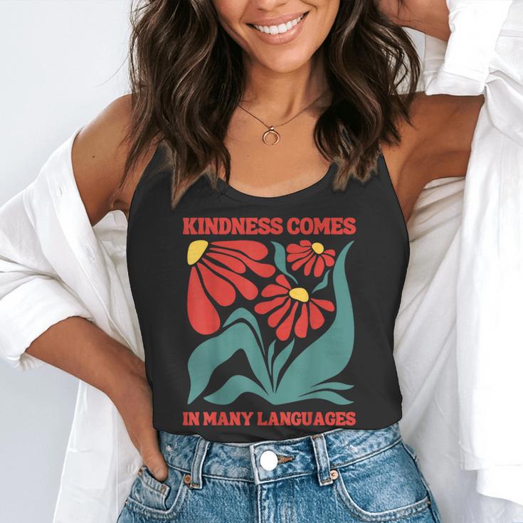 Boho Flower ESL Teacher Kindness Comes In Many Languages Flowy Tank, funny gift Boho Flower ESL Teacher Kindness Comes In Many Languages Flowy Tank, funny gift