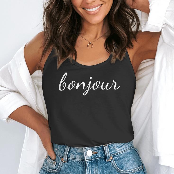 Bonjour T Shirt French Language Saying Teacher Student Men Women Girls Kids Flowy Tank, funny gift Bonjour T Shirt French Language Saying Teacher Student Men Women Girls Kids Flowy Tank, funny gift