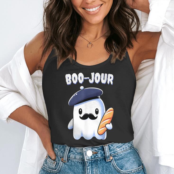 Boo Jour Ghost French Teacher Vintage Teacherlife Groovy Flowy Tank, funny gift