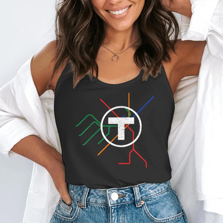 Boston T Subway Map Vintage MBTA Flowy Tank, funny gift
