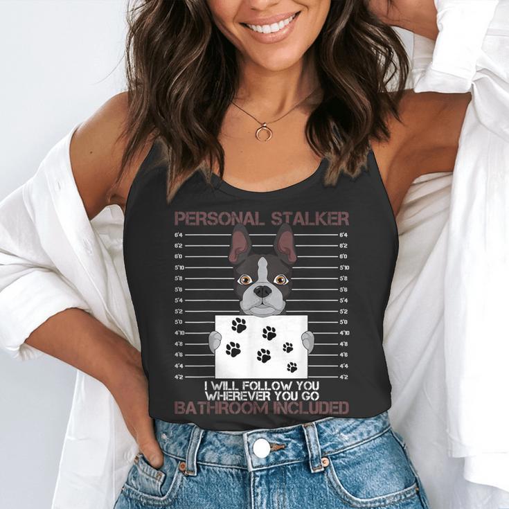 Boston Terrier American Gentleman Personal Stalker Dog Lover Flowy Tank, funny gift