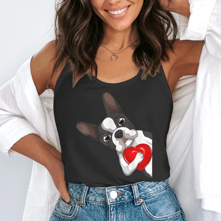 Boston Terrier Bostie Dog Kids Women Girls Flowy Tank, funny gift