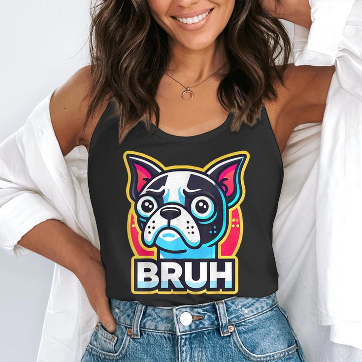 Boston Terrier Bruh Dog Lover Flowy Tank, funny gift
