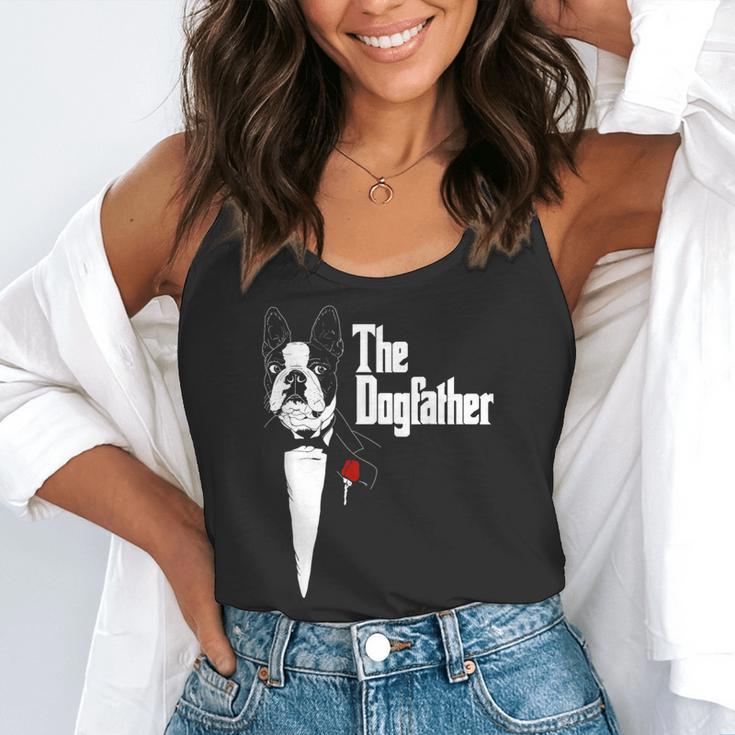 Boston Terrier Dad The DogFather Shirt Boston Terrier Flowy Tank, funny gift