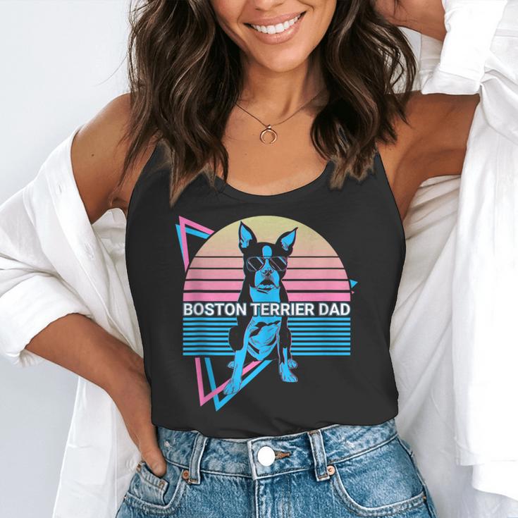 Boston Terrier Dad Retro Flowy Tank, funny gift