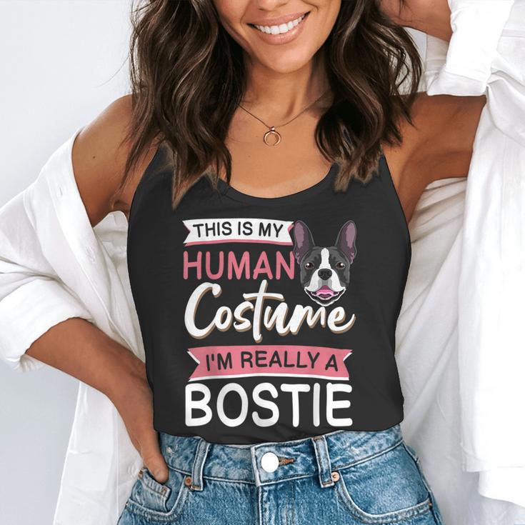 Boston Terrier Dog Bostie Halloween Costume Dog For Kids Flowy Tank, funny gift