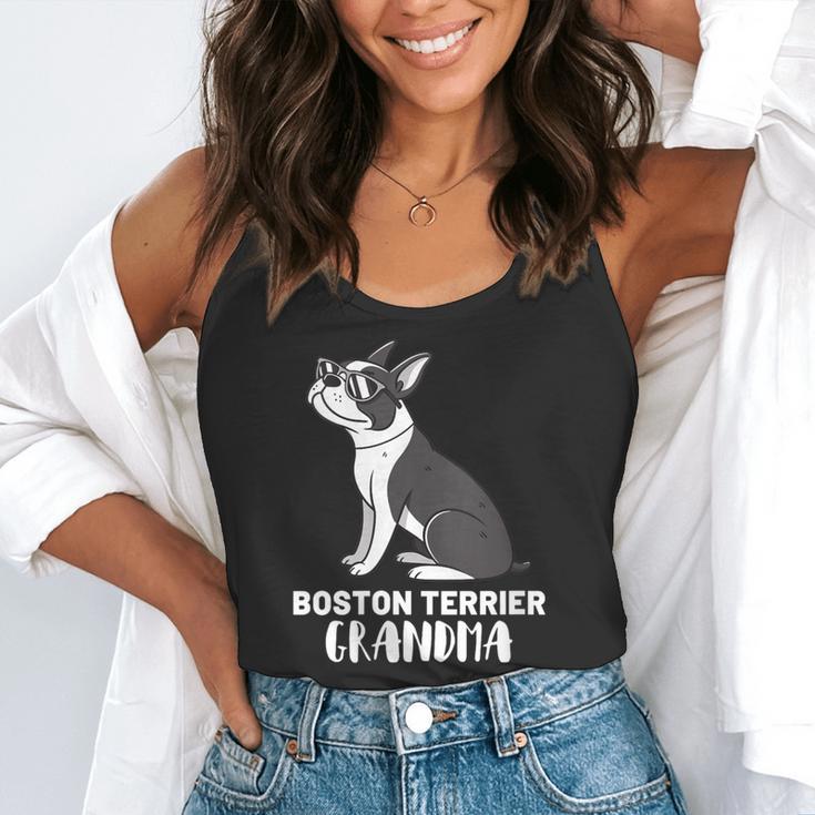 Boston Terrier Dog Owner Grandma Flowy Tank, funny gift