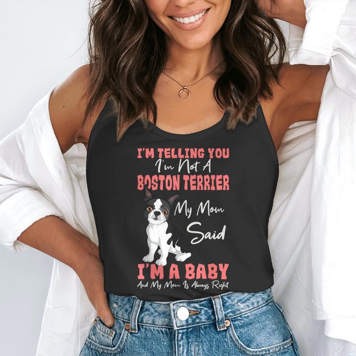 Boston Terrier Mom American Gentleman Dog Lover Mother's Day Flowy Tank, funny gift