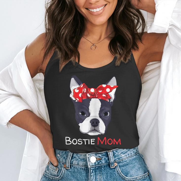 Boston Terrier Mom Bostie Women Girls Flowy Tank, funny gift