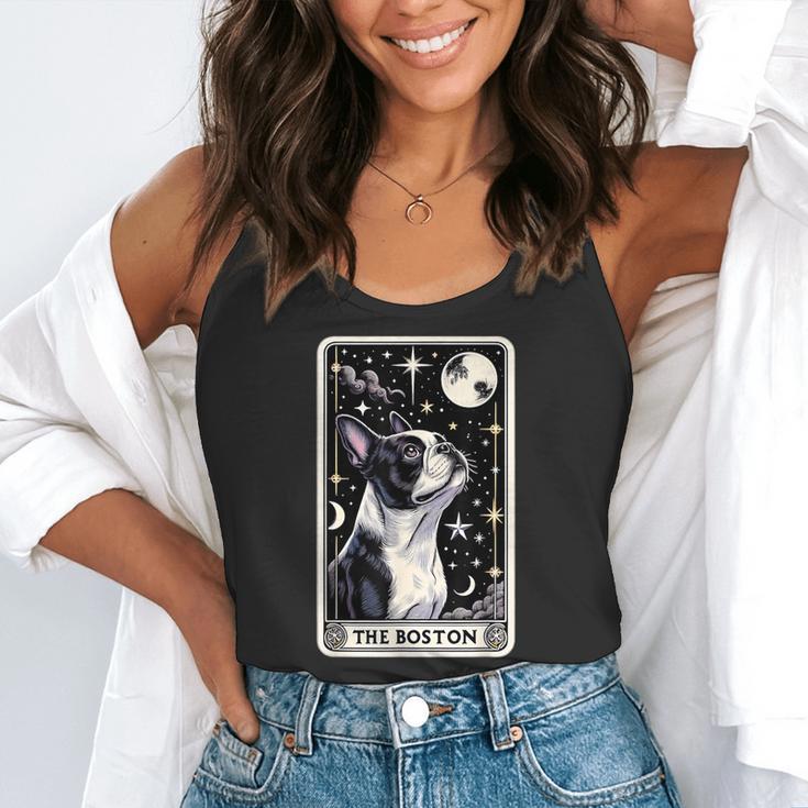 Boston Terrier Tarot Card Star With The Moon Men Women Kids Flowy Tank, funny gift