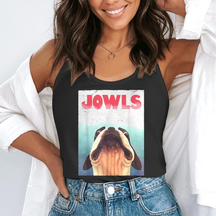 Boston Terriers Jowls Dog Mom Dog Dad Flowy Tank, funny gift