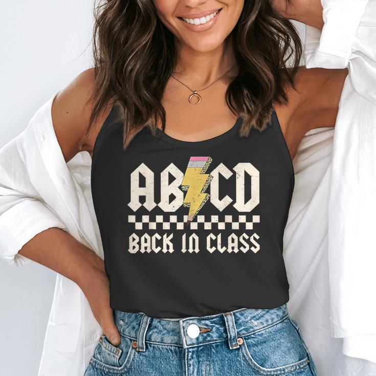 Boys Girls Teachers Rock Back To School ABCD Back In Class Flowy Tank, funny gift Boys Girls Teachers Rock Back To School ABCD Back In Class Flowy Tank, funny gift