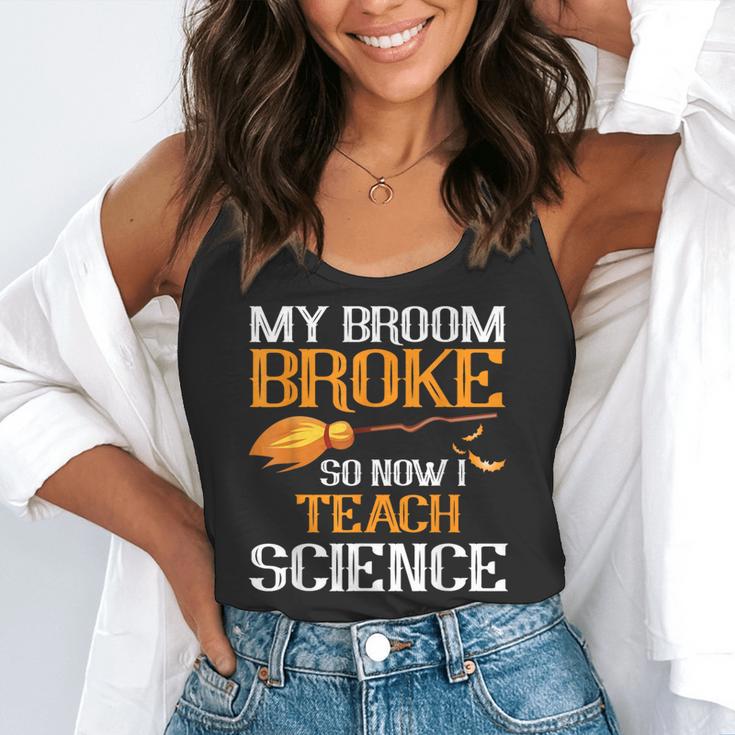 My Broom Broke So Now I Teach Science Teacher Halloween Flowy Tank, funny gift My Broom Broke So Now I Teach Science Teacher Halloween Flowy Tank, funny gift