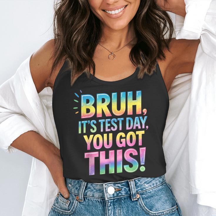 Bruh It's Test Day You Got This Funny Teacher Flowy Tank, funny gift