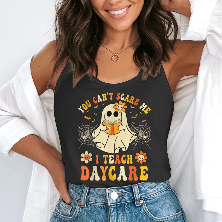 You Can’t Scare Me I Teach Daycare Teacher Halloween Ghost Flowy Tank, funny gift
