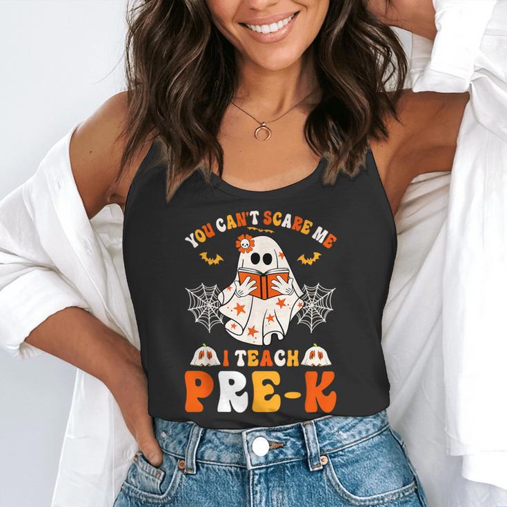 You Cant Scare Me I Teach Pre-K Teacher Halloween Flowy Tank, funny gift