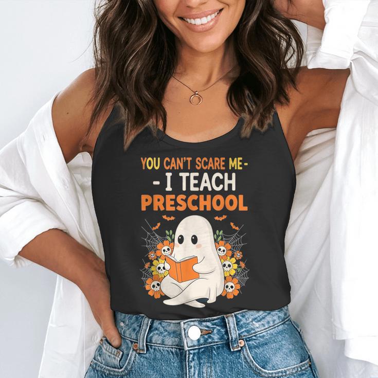 You Cant Scare Me I Teach Preschool Halloween Teacher Flowy Tank, funny gift