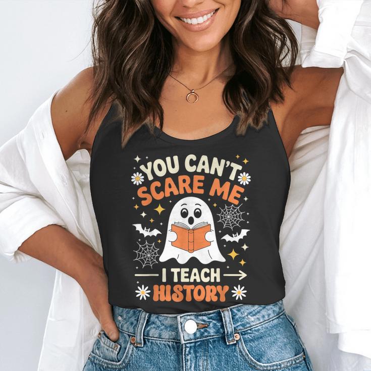 You Can't Scare Me I Teach History Retro Teacher Halloween Flowy Tank, funny gift