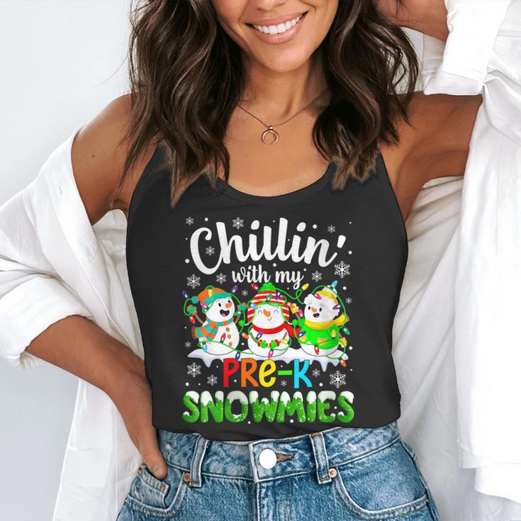 Chillin With My Pre-K Snowmies Christmas Teacher Xmas Flowy Tank, funny gift Chillin With My Pre-K Snowmies Christmas Teacher Xmas Flowy Tank, funny gift