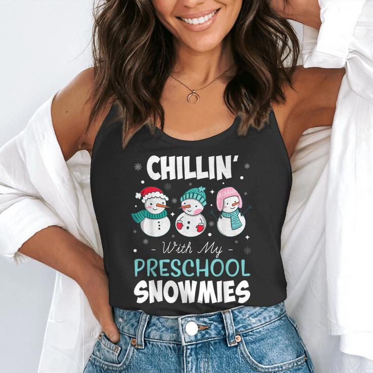 Chillin' With My Preschool Snowmies Teacher Christmas Men Women Kids Flowy Tank, funny gift Chillin' With My Preschool Snowmies Teacher Christmas Men Women Kids Flowy Tank, funny gift