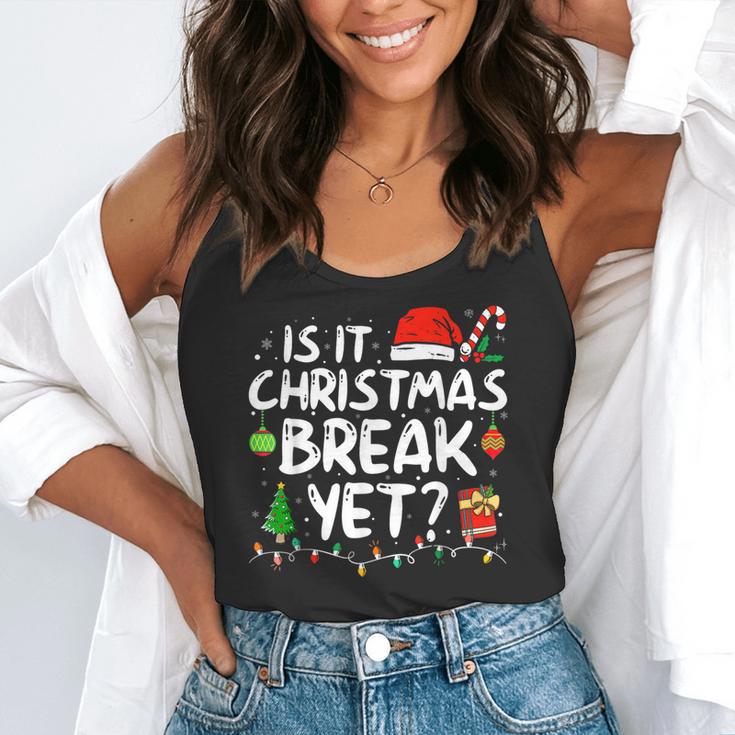 Is It Christmas Break Yet Xmas Holiday Teacher Women Flowy Tank, funny gift