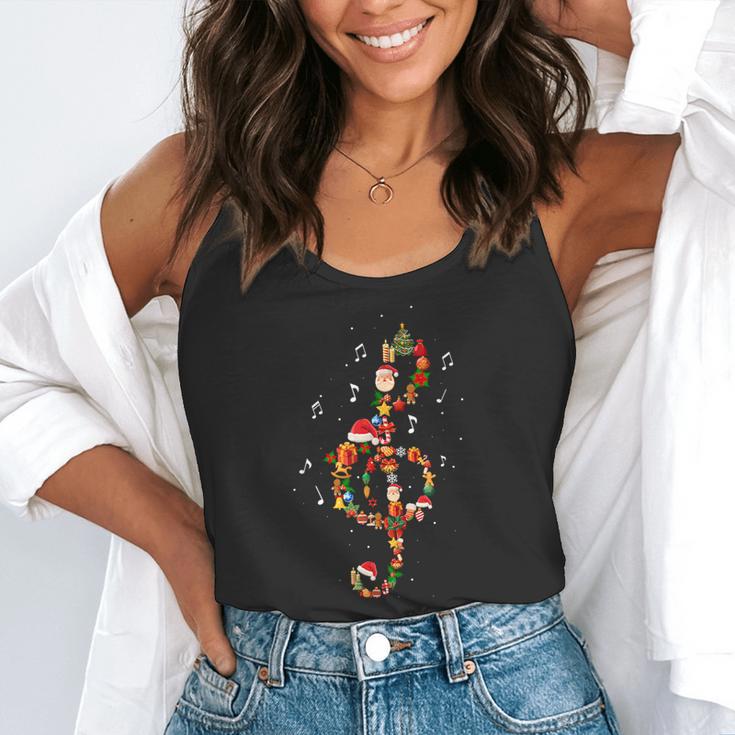 Christmas Musical Note Music Lover Teacher Sing Carols Jesus Flowy Tank, funny gift