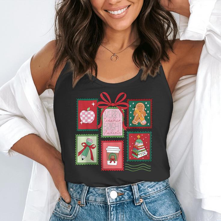 Christmas Teacher Stamps Flowy Tank, funny gift