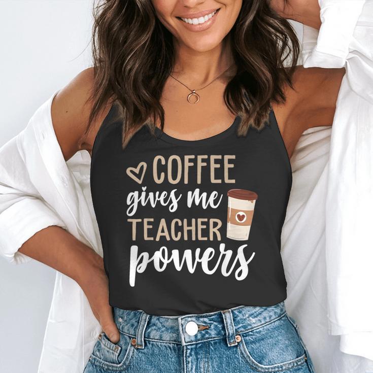 Coffee Gives Me Teacher Powers Teacher Flowy Tank, funny gift Coffee Gives Me Teacher Powers Teacher Flowy Tank, funny gift