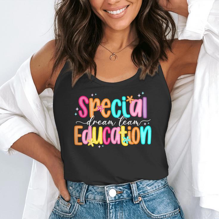Color Special Education Squad Groovy Dream Team SPED Teacher Flowy Tank, funny gift