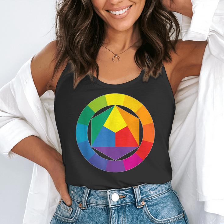 Color Wheel Palette Shirt Artist Painter Art Teacher Tshirt Flowy Tank, funny gift