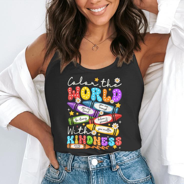 Color The World With Kindness Crayon Positivity Teacher Flowy Tank, funny gift Color The World With Kindness Crayon Positivity Teacher Flowy Tank, funny gift