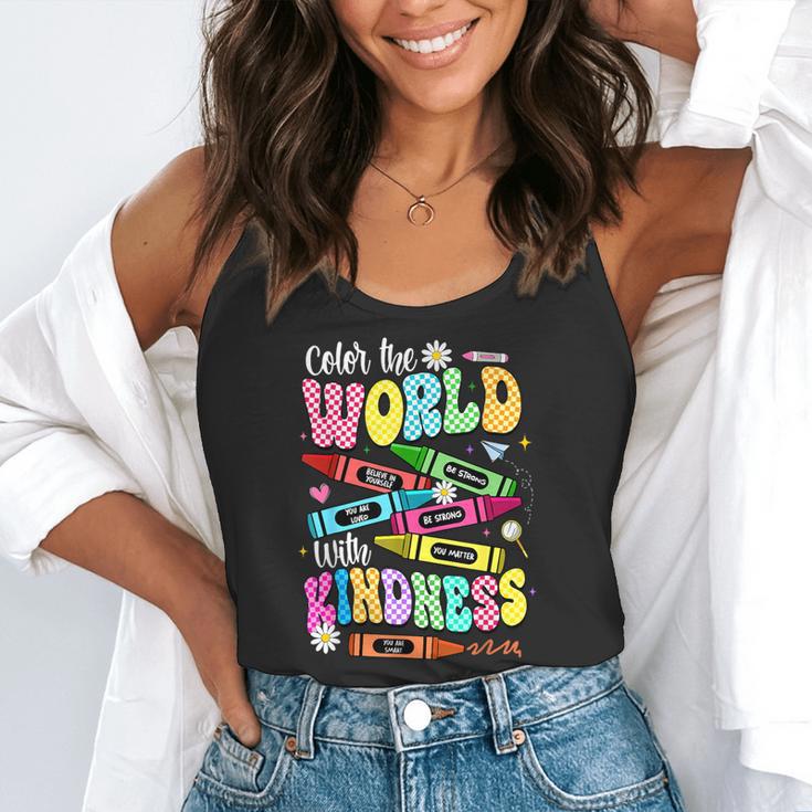 Color The World With Kindness Teacher Back To School Flowy Tank, funny gift Color The World With Kindness Teacher Back To School Flowy Tank, funny gift